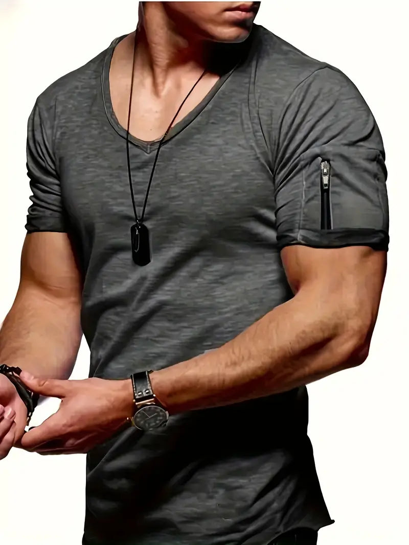 James - T-Shirt mit V-Ausschnitt für Herren, bequemer Stil