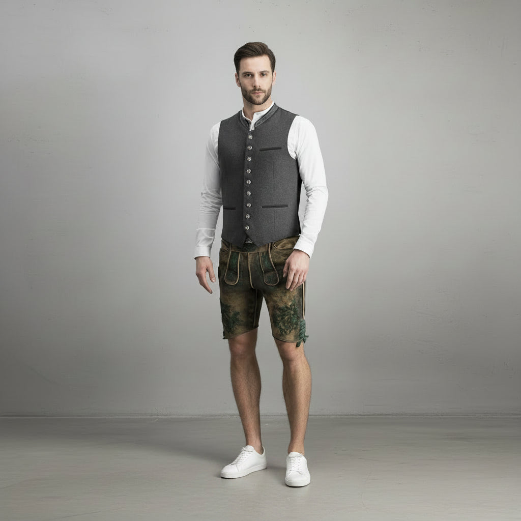 Olaf - Traditionelle Herrenweste Grau Klassisch Elegant