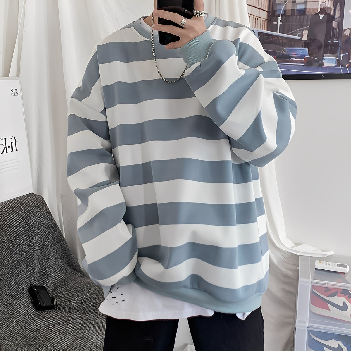 Christian - Locker sitzender, gestreifter Herrenpullover