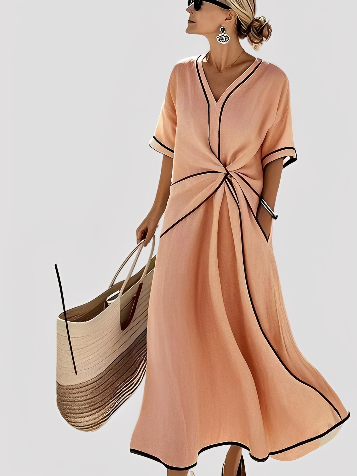 Mabel - Elegantes, lässig geschnittenes Damen-Maxikleid