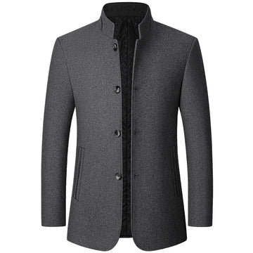 Carlos - Eleganter Wollmantel mit Knöpfen für Herren