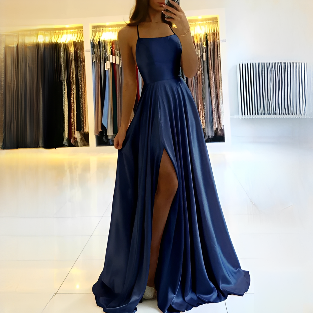 Shamcy - Stilvolles langes Kleid mit Schlitz