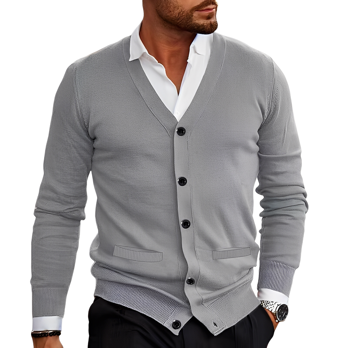 Holden - Komfortable und warme Knopfjacke