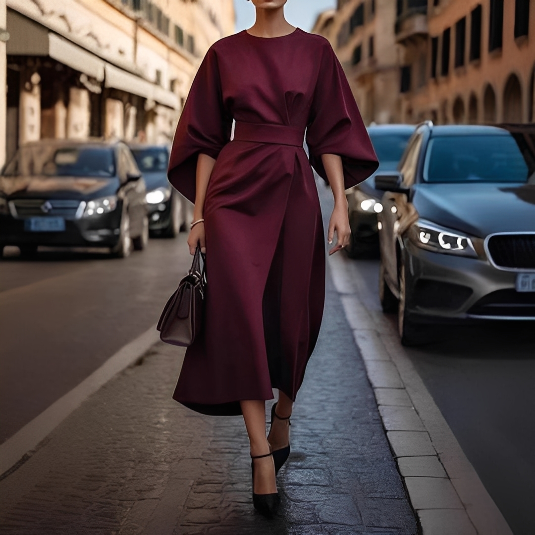 Lauriane - Elegantes Kleid mit Laternenärmeln für Damen