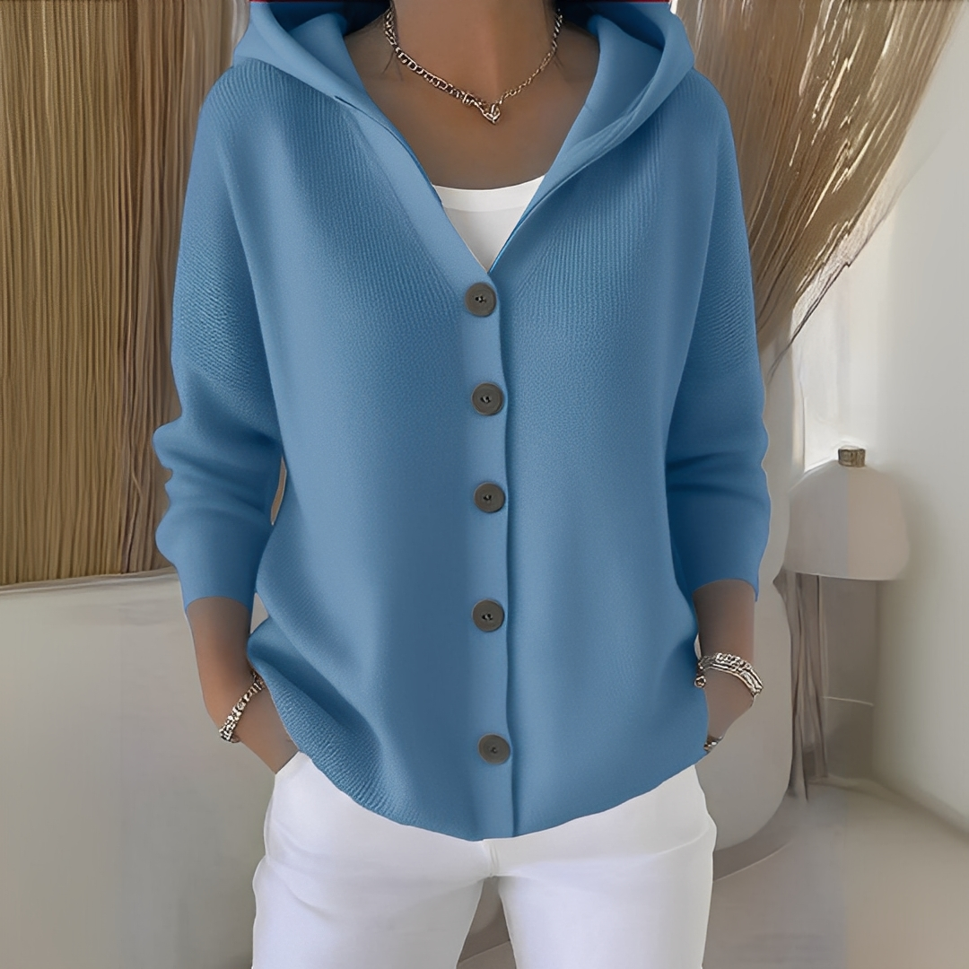 Orianne - Damen-Cardigan mit langen Baumwollärmeln
