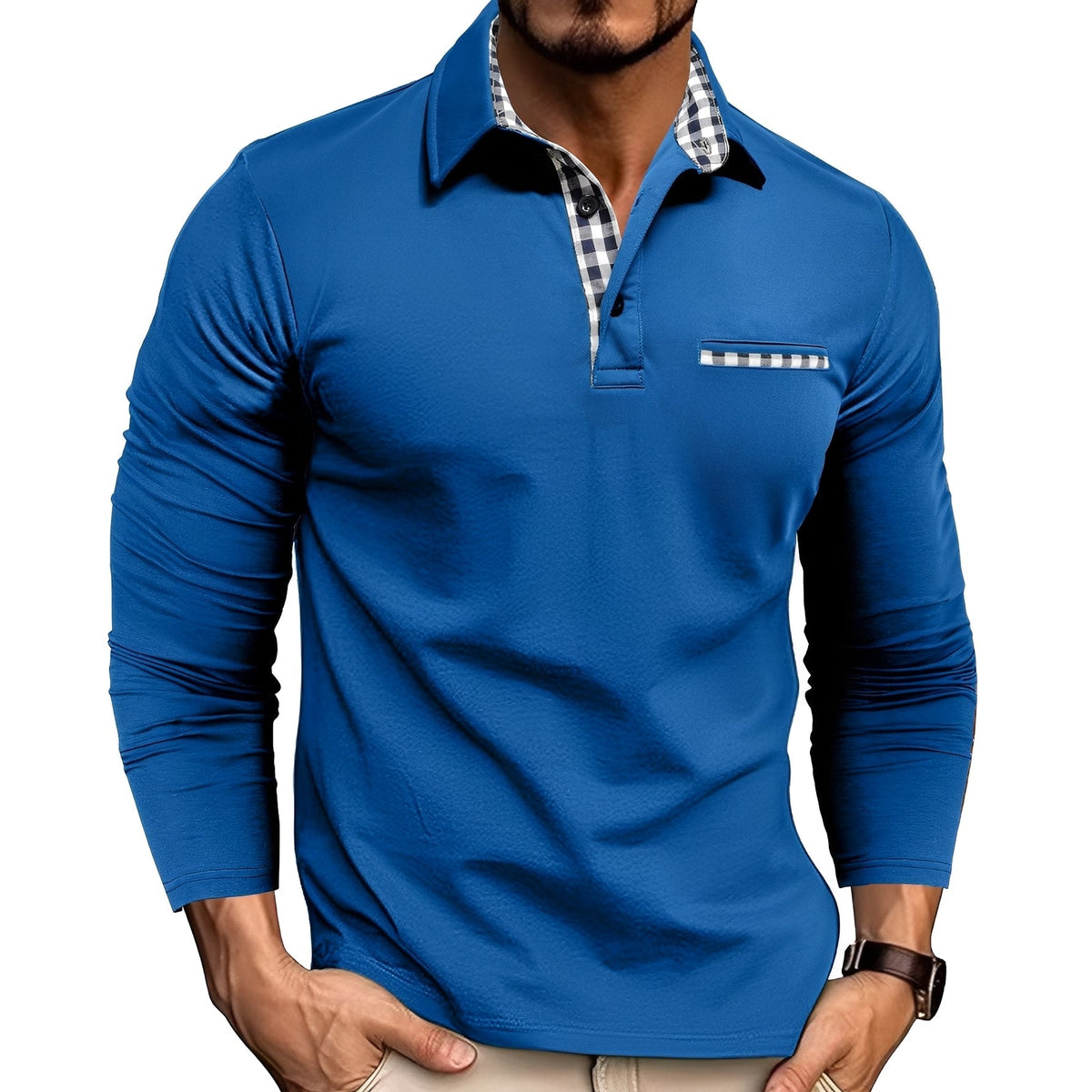 Rupert - Lässiges Langarm-Poloshirt für Herren