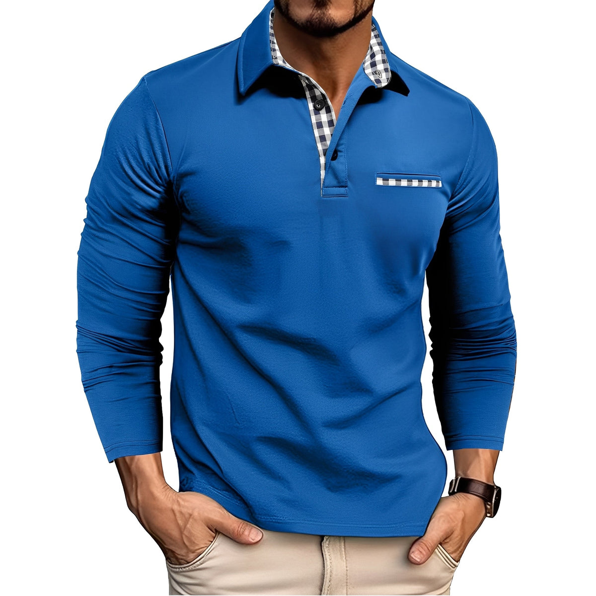 Charel - Lässiges Langarm-Polohemd für Herren