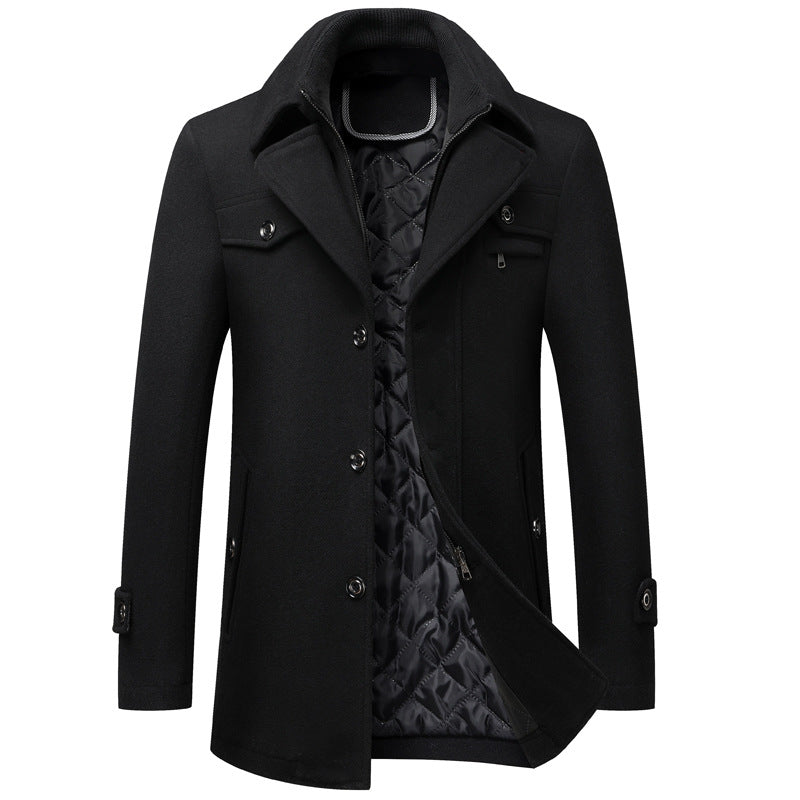 Keith - Eleganter, dicker Herren-Wollmantel