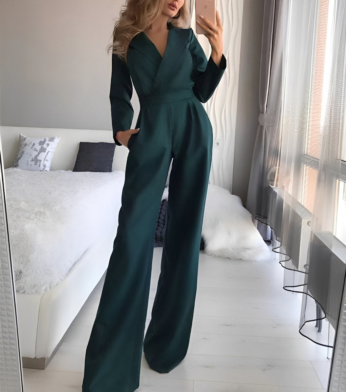 Holly - Eleganter, schmal geschnittener Jumpsuit für Damen