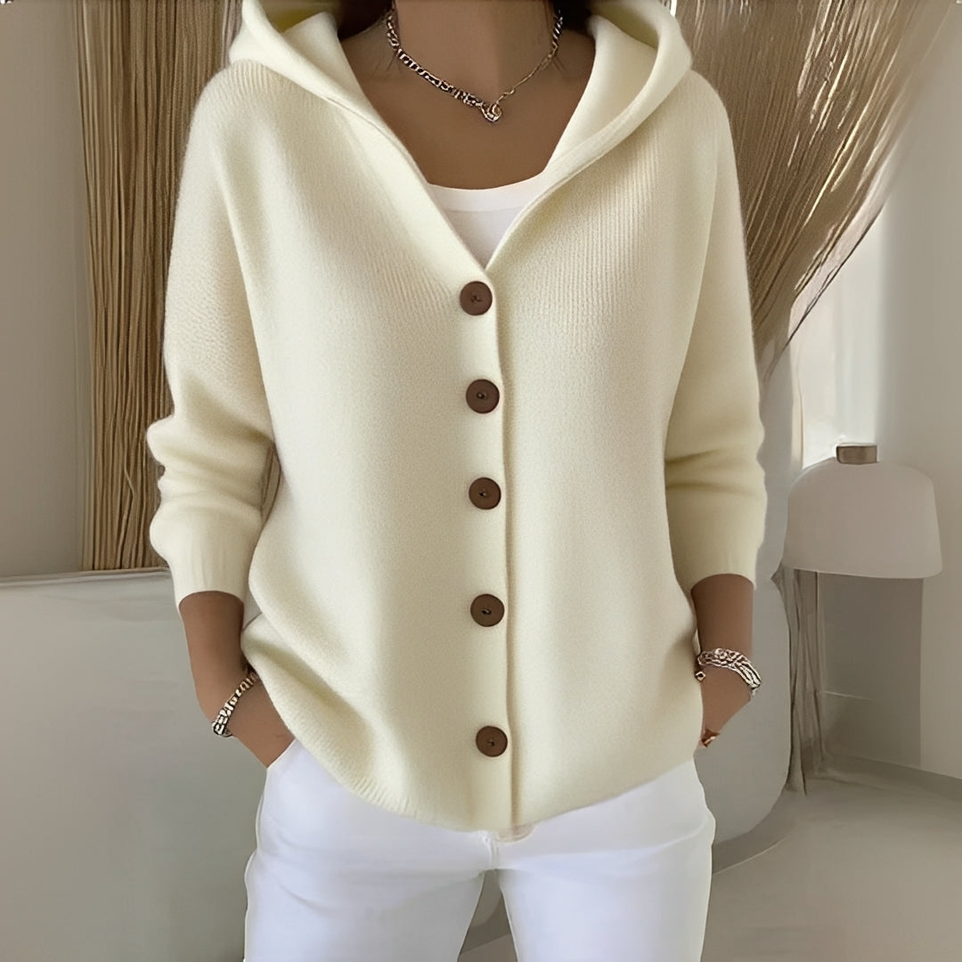 Orianne - Damen-Cardigan mit langen Baumwollärmeln
