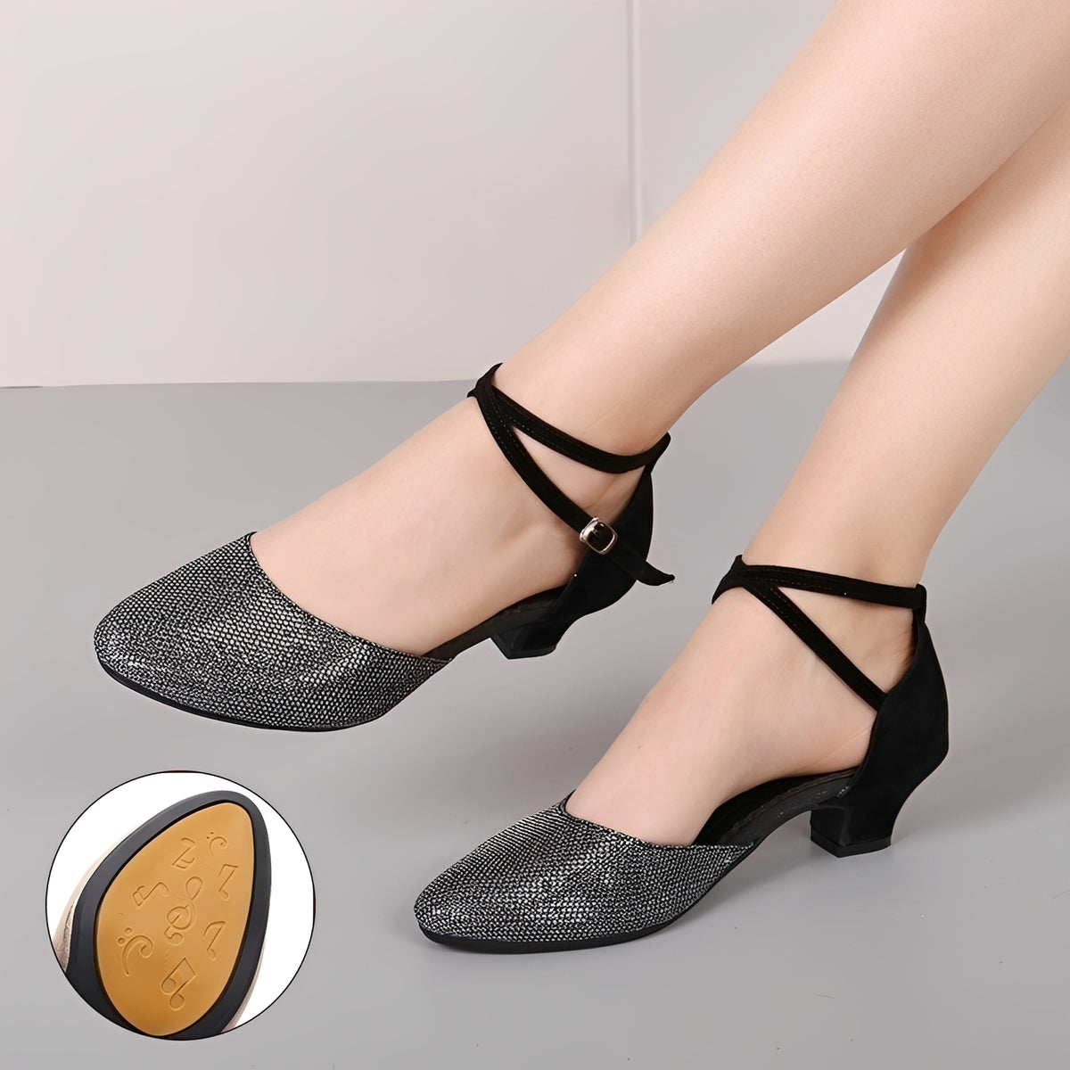 Carrie - Stilvolle Glitzer-Sandalen für Damen