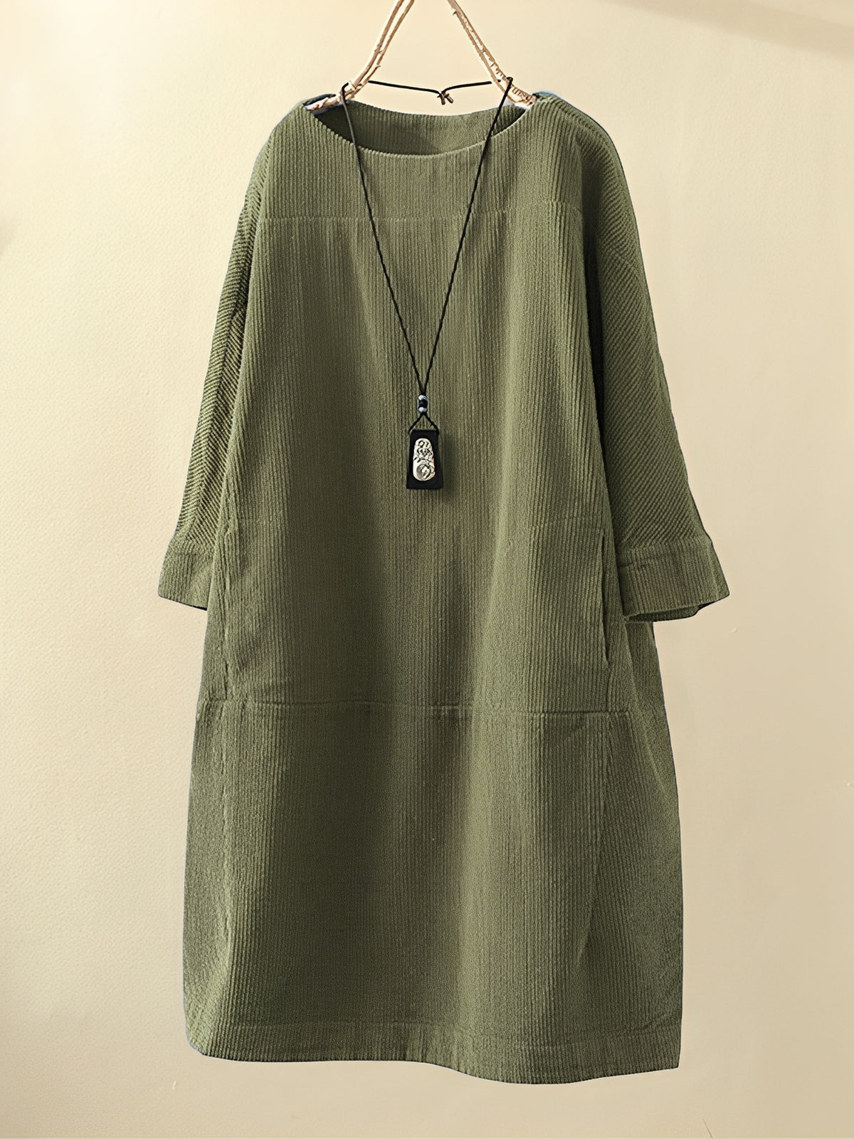 Ellen - Lockeres A-Linien-Kleid aus Cord für Damen