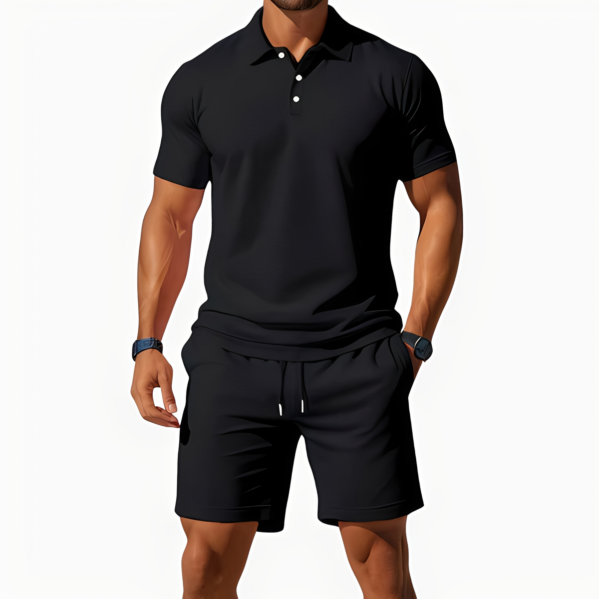 Aldrin - Trendiges Polo- und Short-Ensemble für Herren