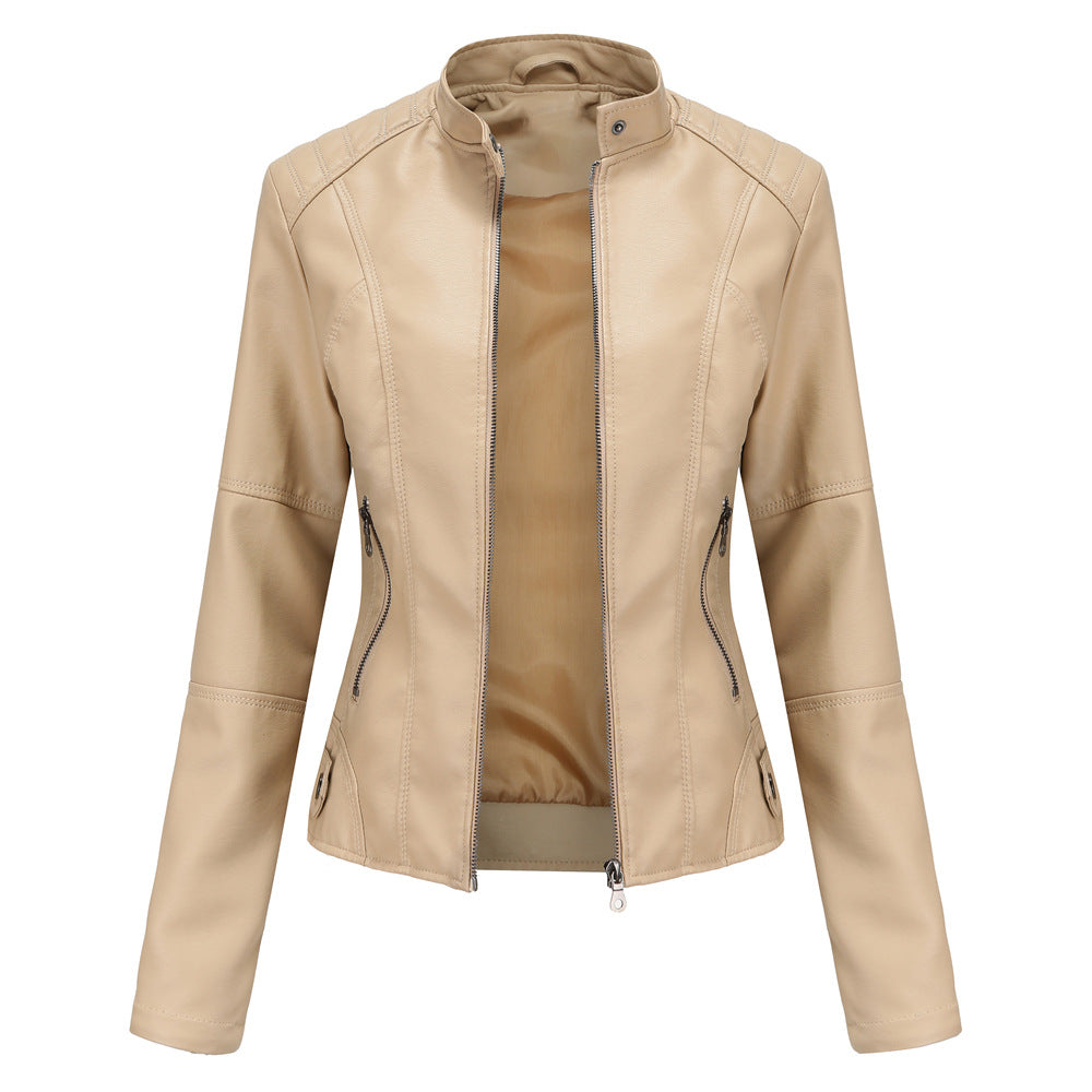 Claudia – Bikerjacke mit Stehkragen