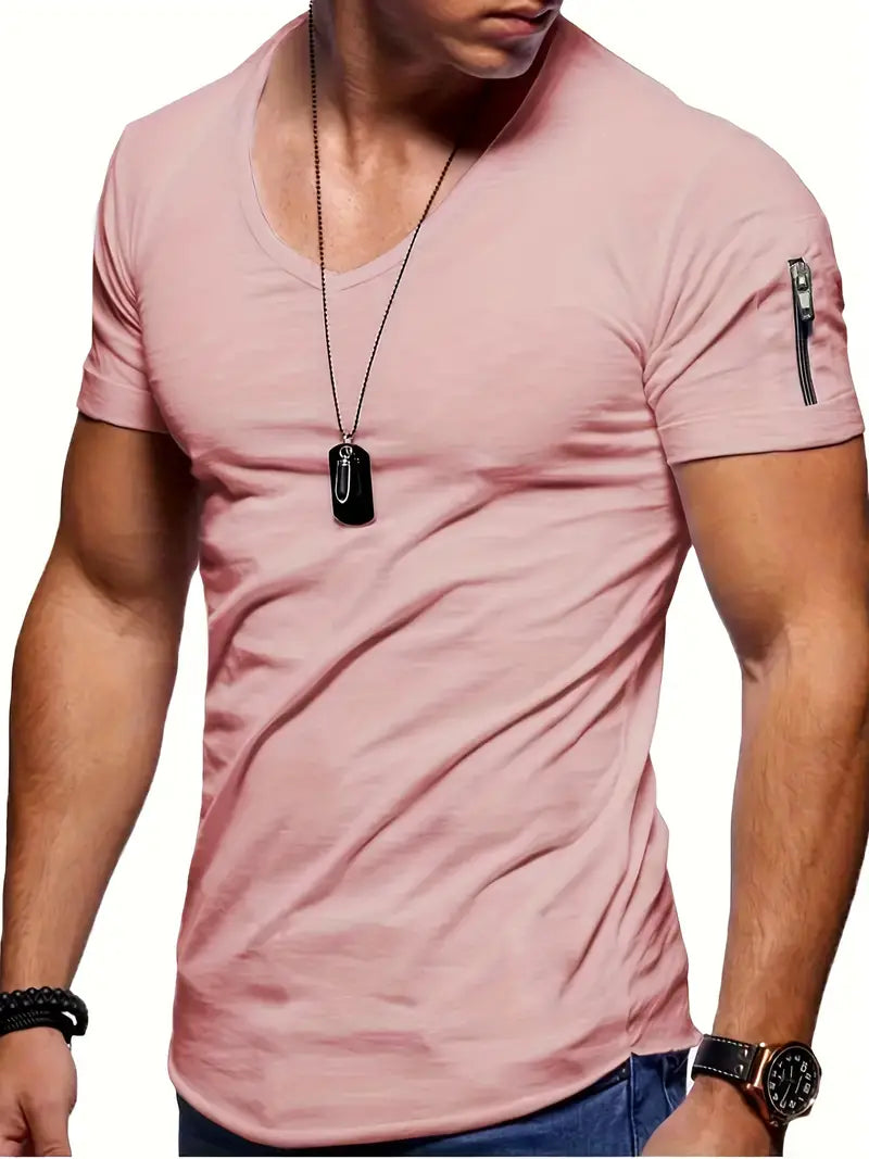 James - T-Shirt mit V-Ausschnitt für Herren, bequemer Stil