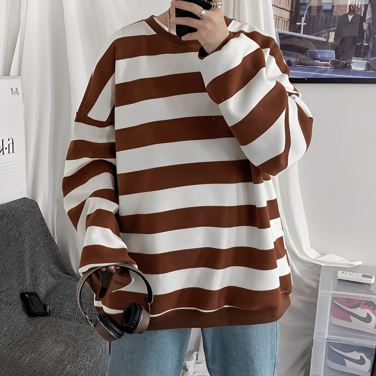 Christian - Locker sitzender, gestreifter Herrenpullover