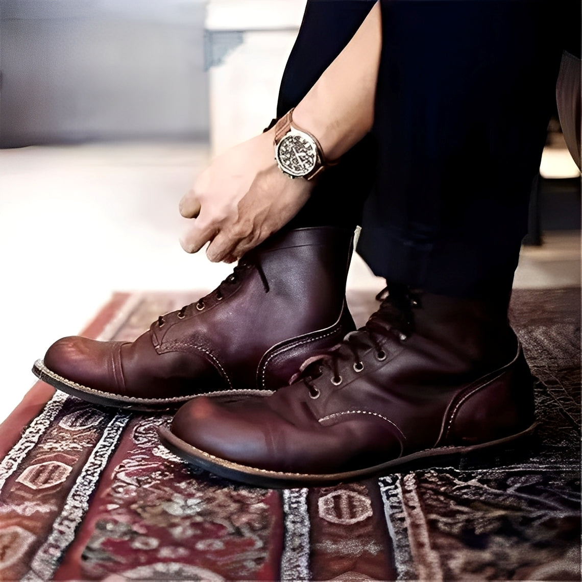 Lucrèce - Vintage-Stil Schnürstiefel