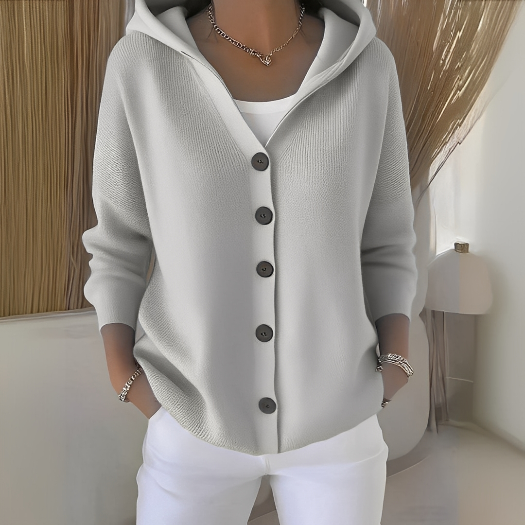 Orianne - Damen-Cardigan mit langen Baumwollärmeln