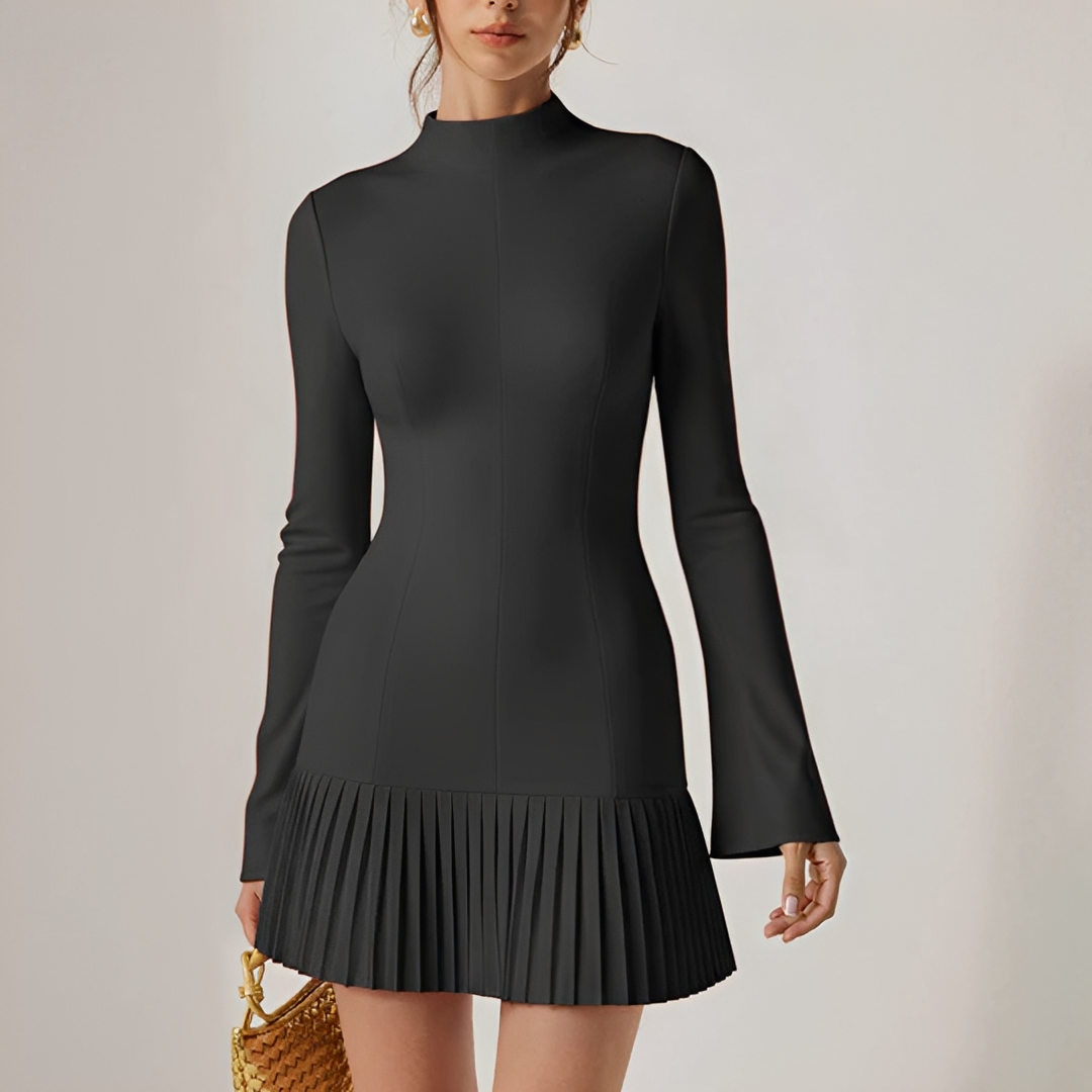 Elva - Stilvolles Kleid mit Falten in Mini-Länge