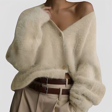Lavena - Bequemer Pullover mit Knopfleiste