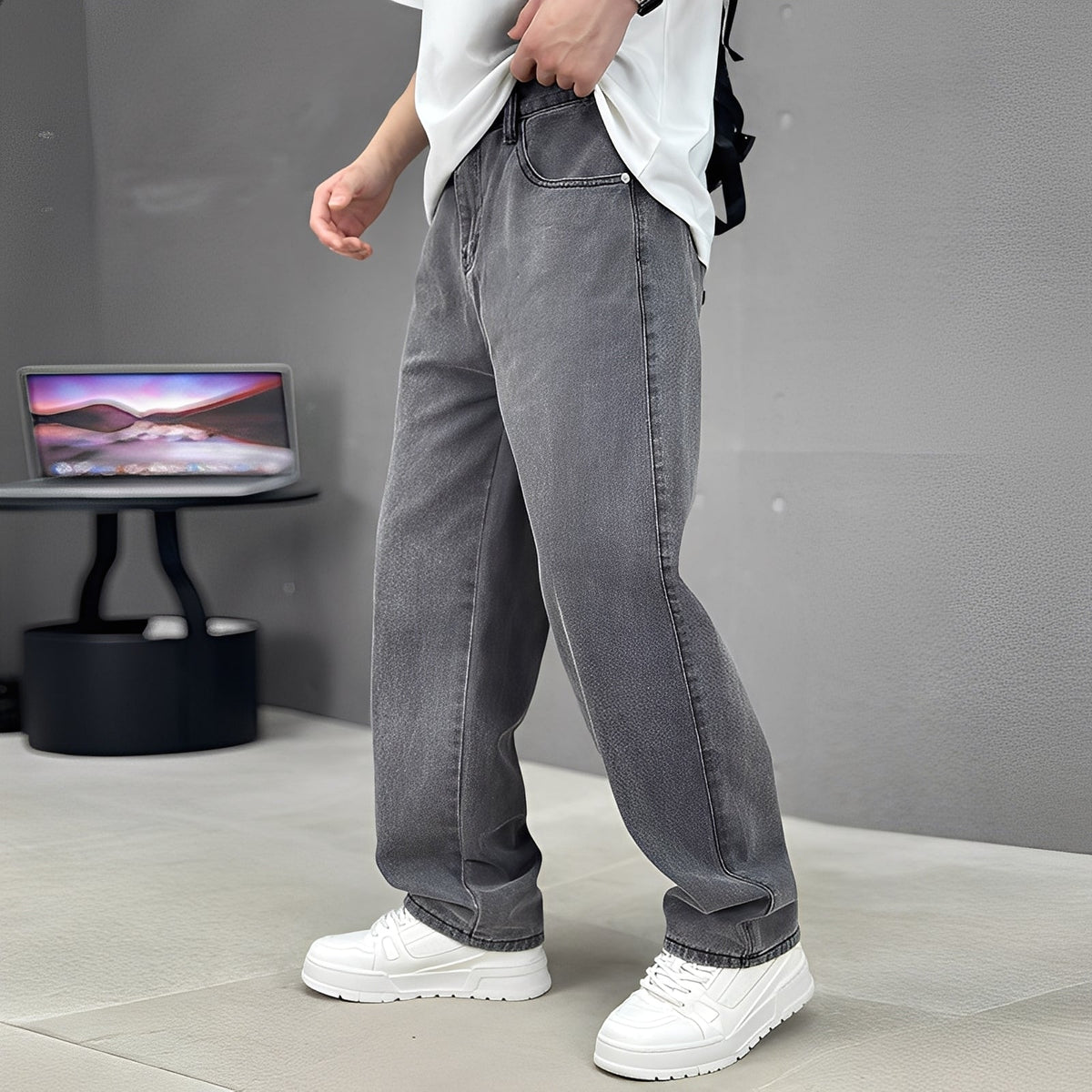 Wendell - Trendige Hose mit weitem Bein