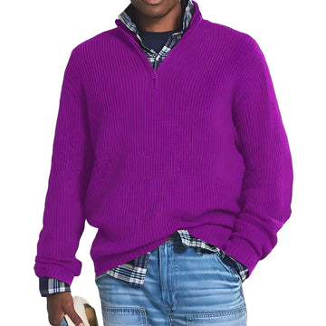 Edward - Modischer Pullover mit halbem Reißverschluss