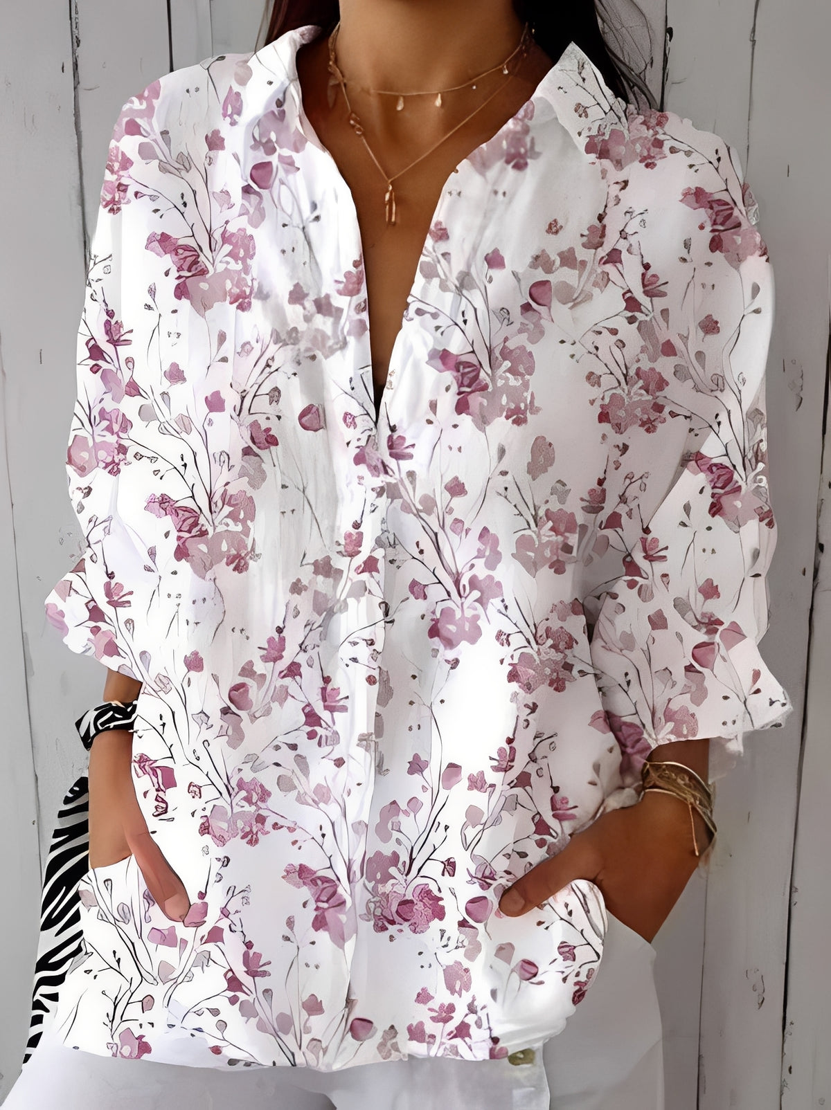 Jessica - Stilvolle Bluse mit Blumenmuster für Damen