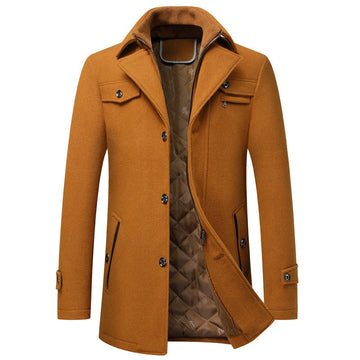 Keith - Eleganter, dicker Herren-Wollmantel