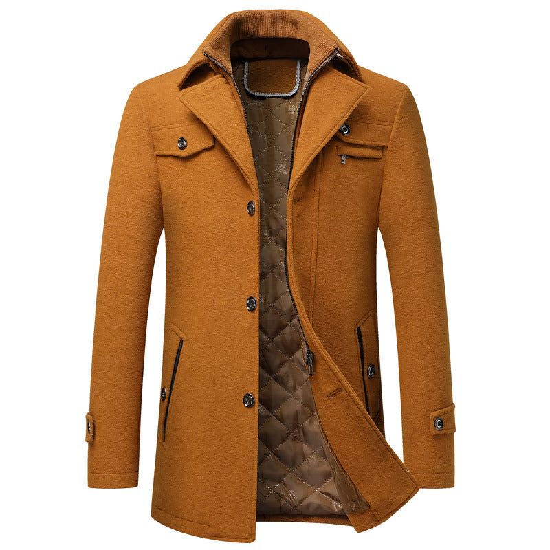 Keith - Eleganter, dicker Herren-Wollmantel
