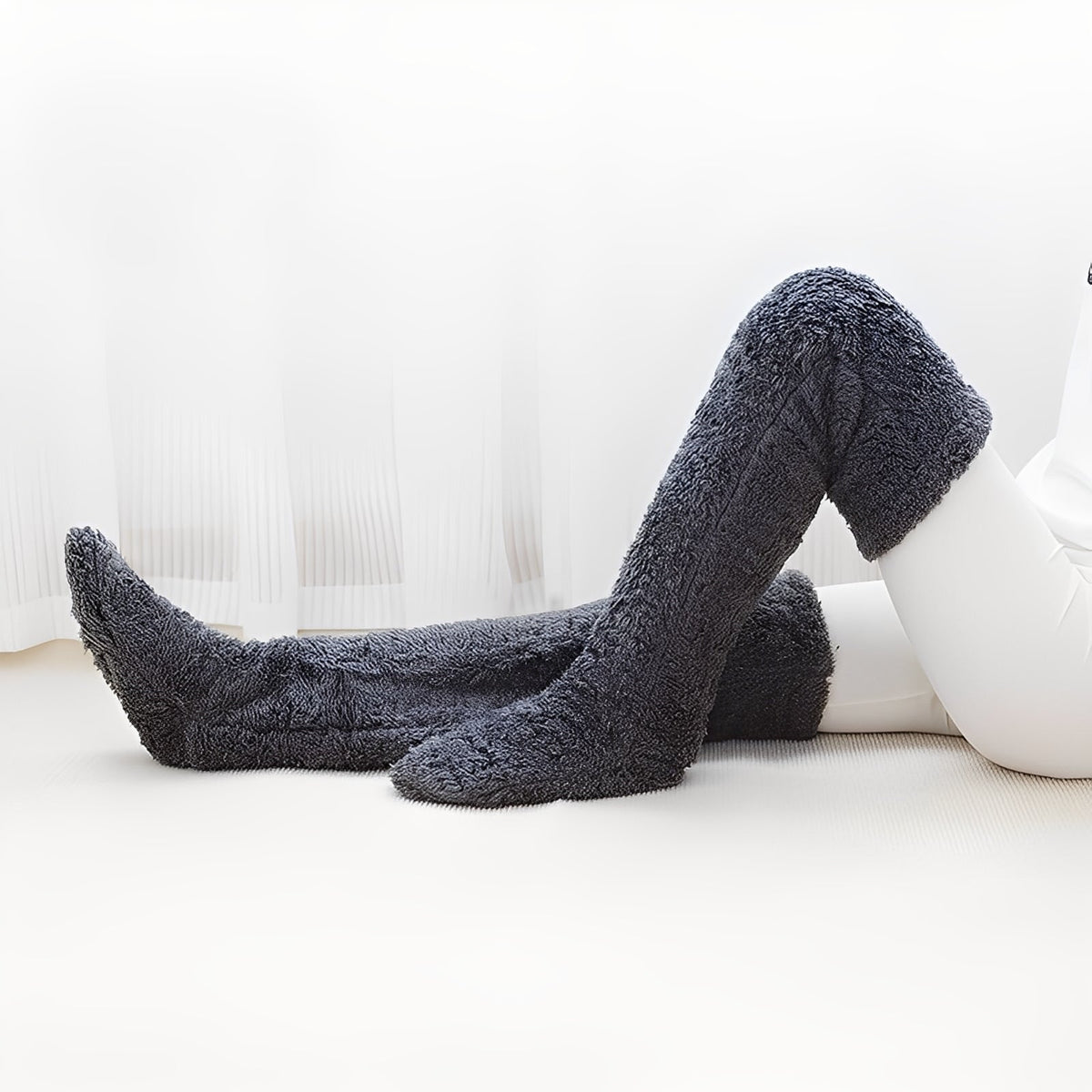 Camellia - Warme Damensocken über das Knie für den Winter