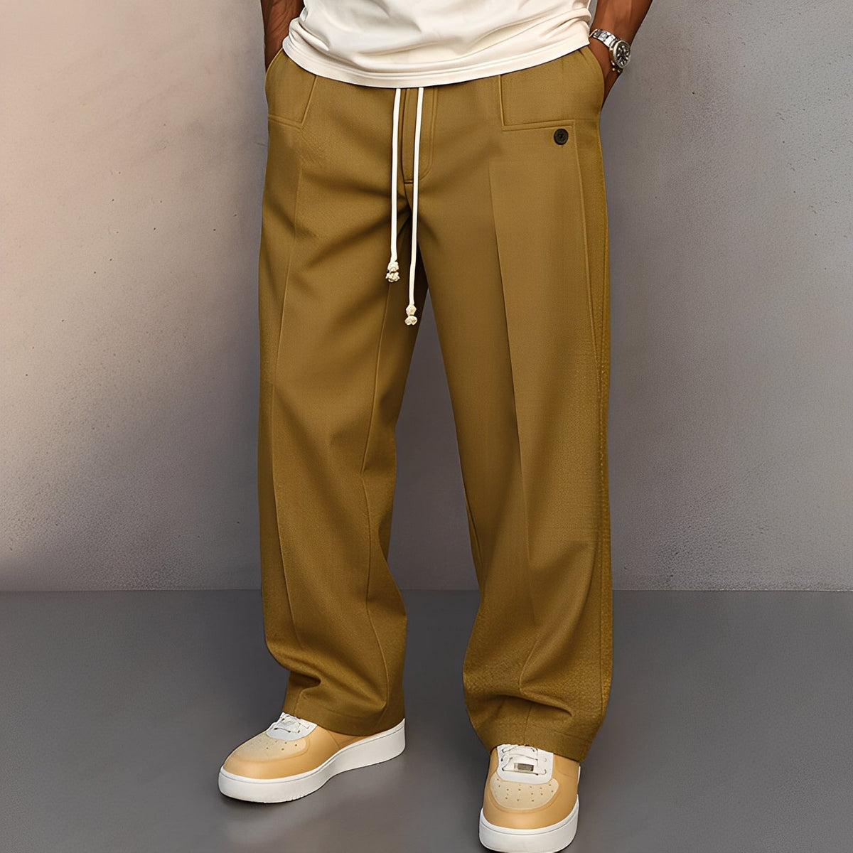 Henri - Weite Herrenhose mit Kordelzug