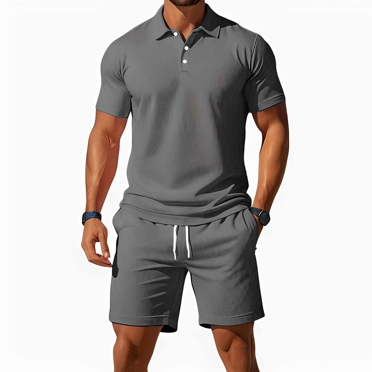 Aldrin - Trendiges Polo- und Short-Ensemble für Herren