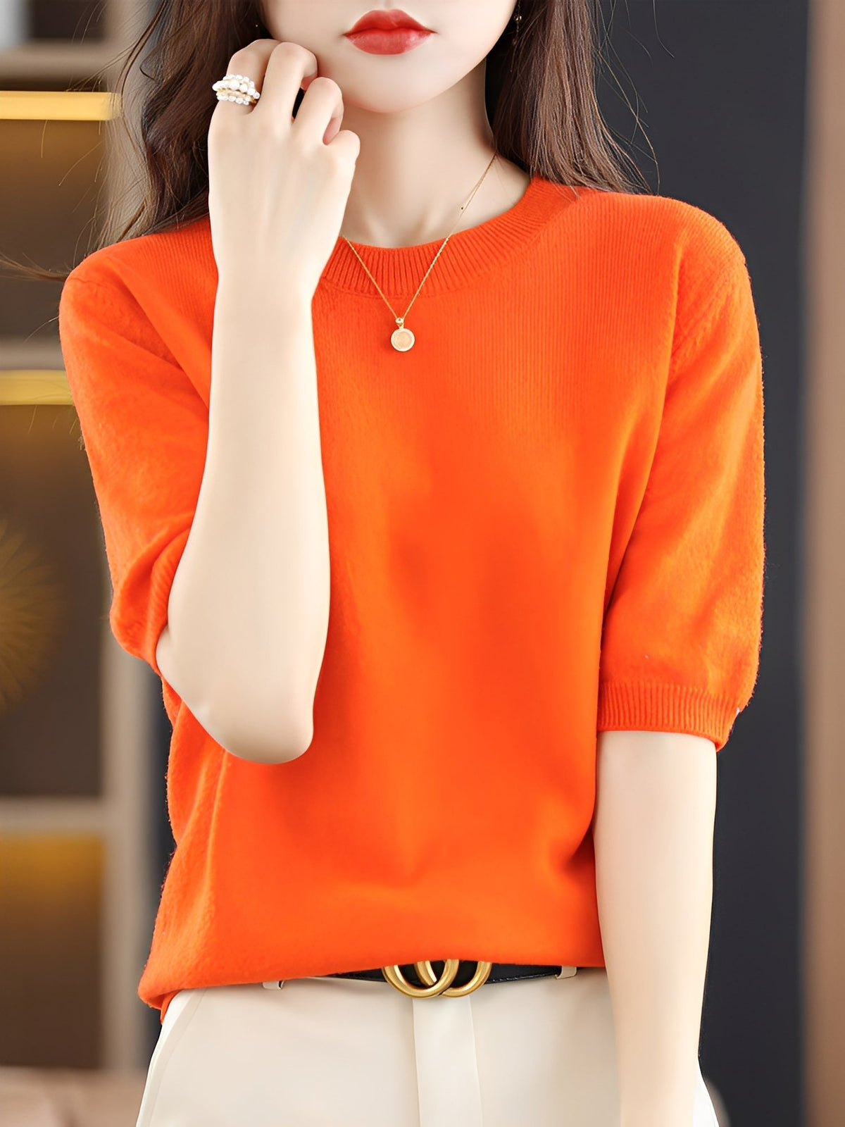 Blandine - Kurzarm-Pullover für Damen