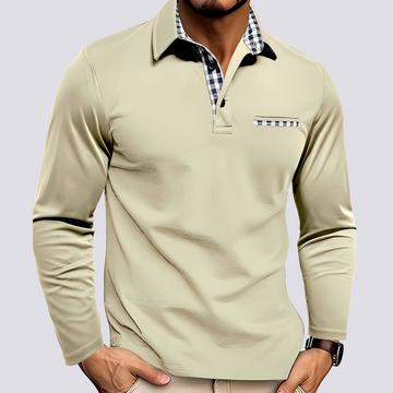 Mark – Herren-Poloshirt – Langarm-Freizeithemden