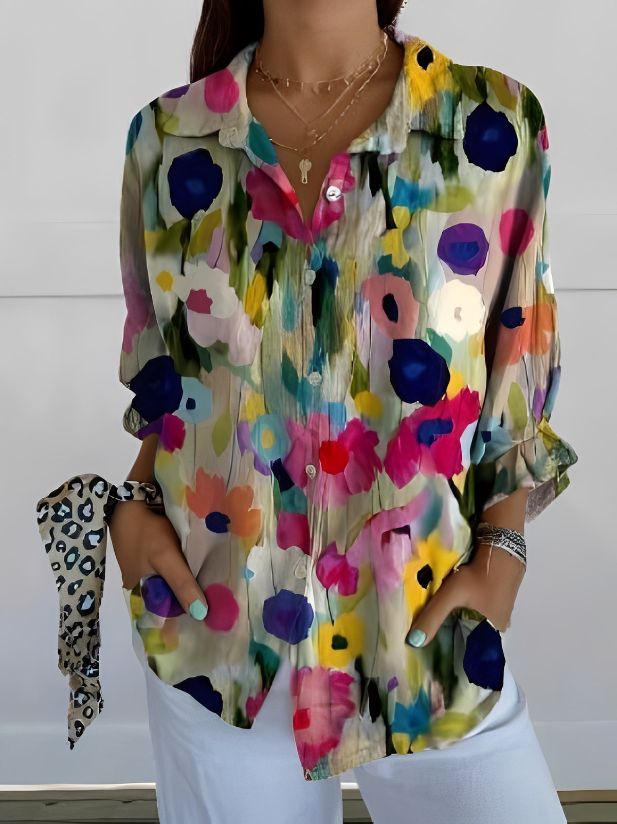 Jessica - Stilvolle Bluse mit Blumenmuster für Damen