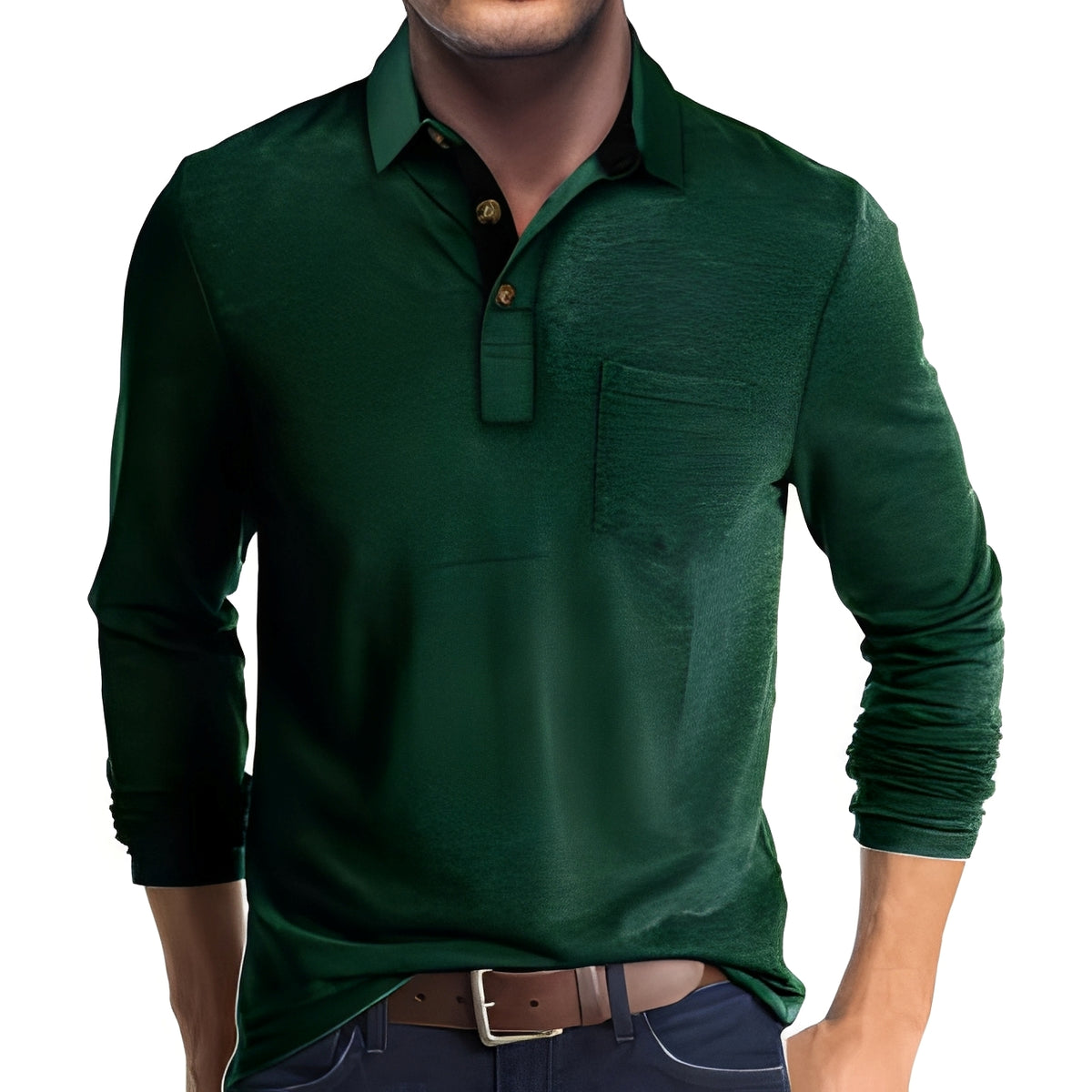 Marty - Lässiges Langarm-Poloshirt für Herren