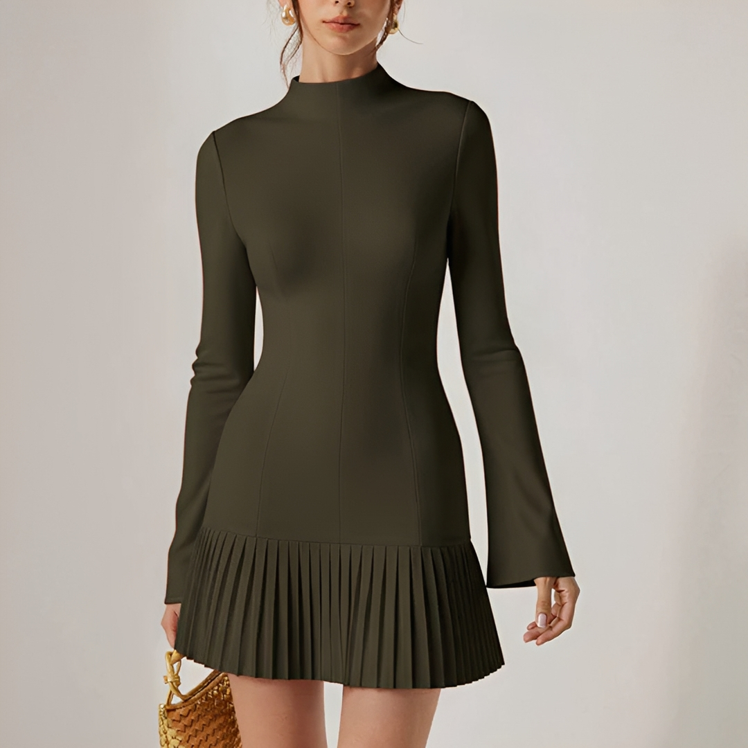 Elva - Stilvolles Kleid mit Falten in Mini-Länge