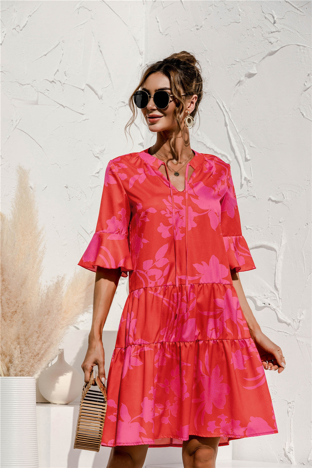 Liza - Trendiges Kleid mit weiten Ärmeln für Damen