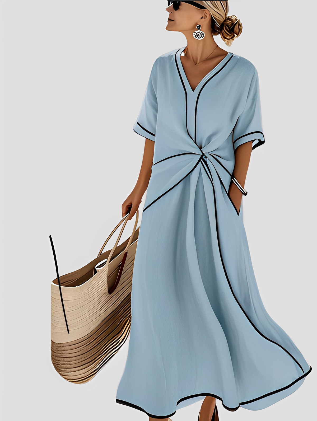 Mabel - Elegantes, lässig geschnittenes Damen-Maxikleid