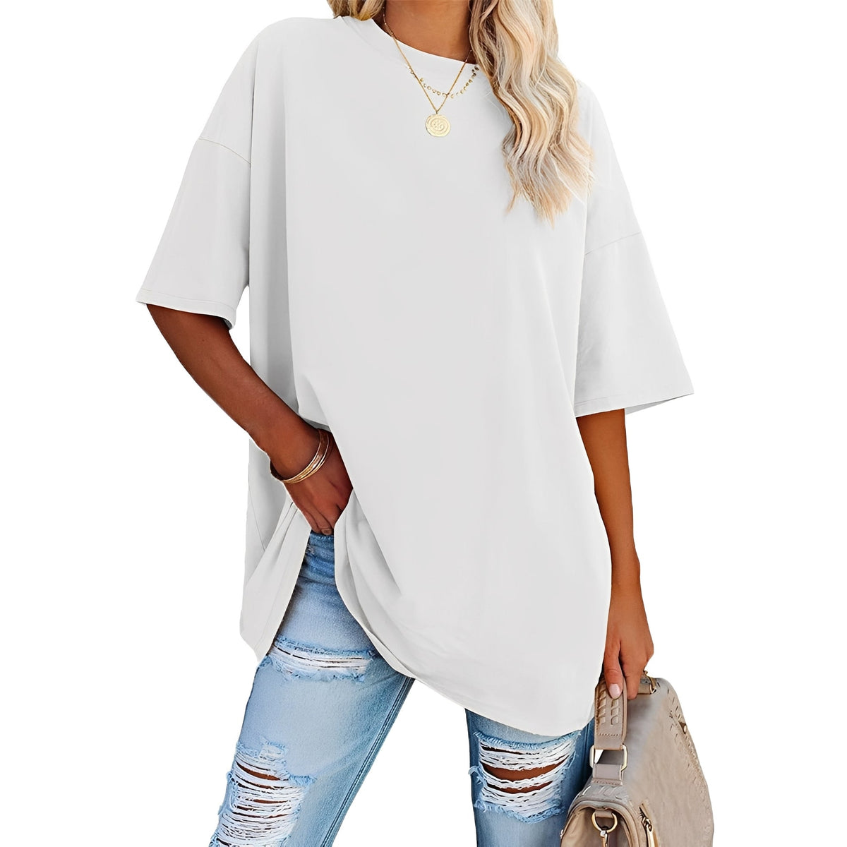 Alice - Weit geschnittenes T-Shirt mit breiten Schultern