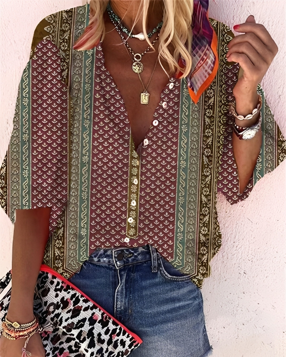 Darcie - Stilvolle, locker sitzende Bluse mit Print für Damen