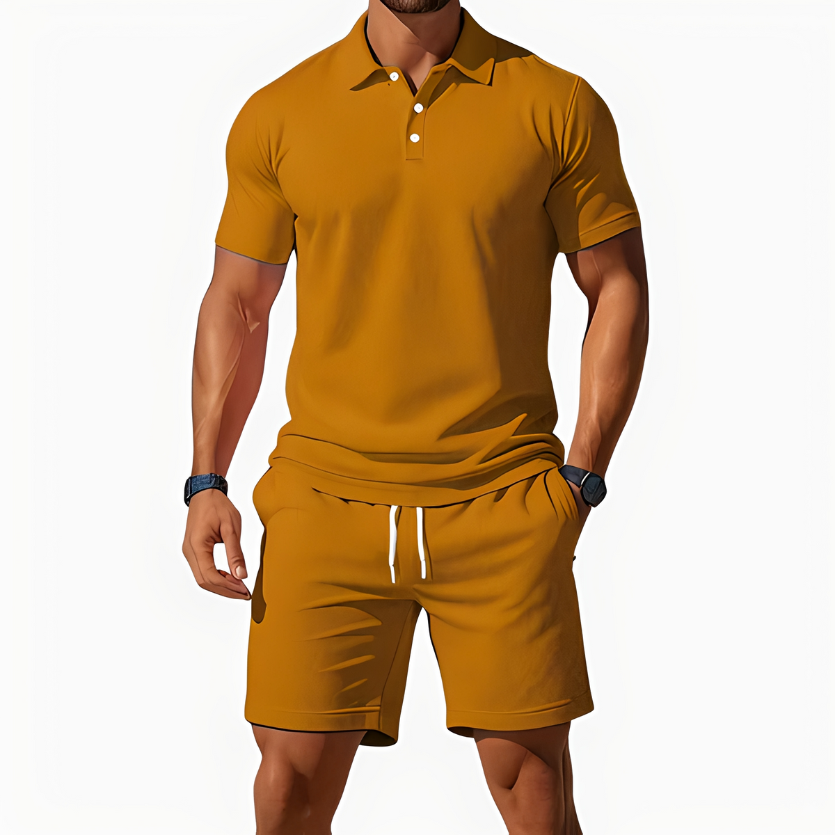 Aldrin - Trendiges Polo- und Short-Ensemble für Herren
