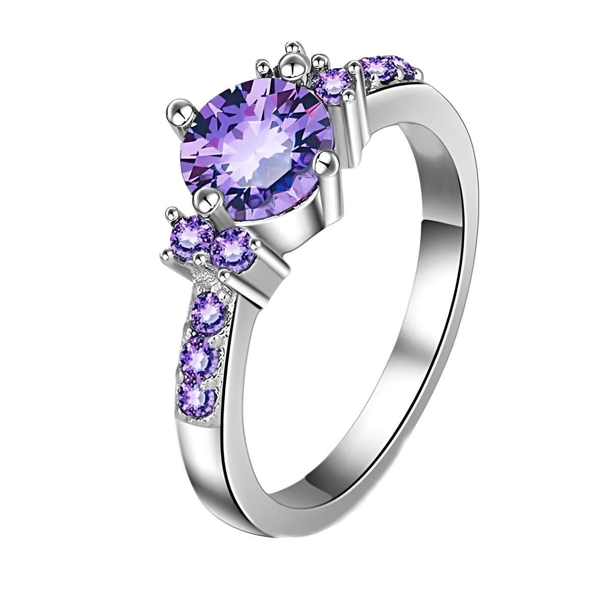 Coralie – Ring mit violettem Amethyst