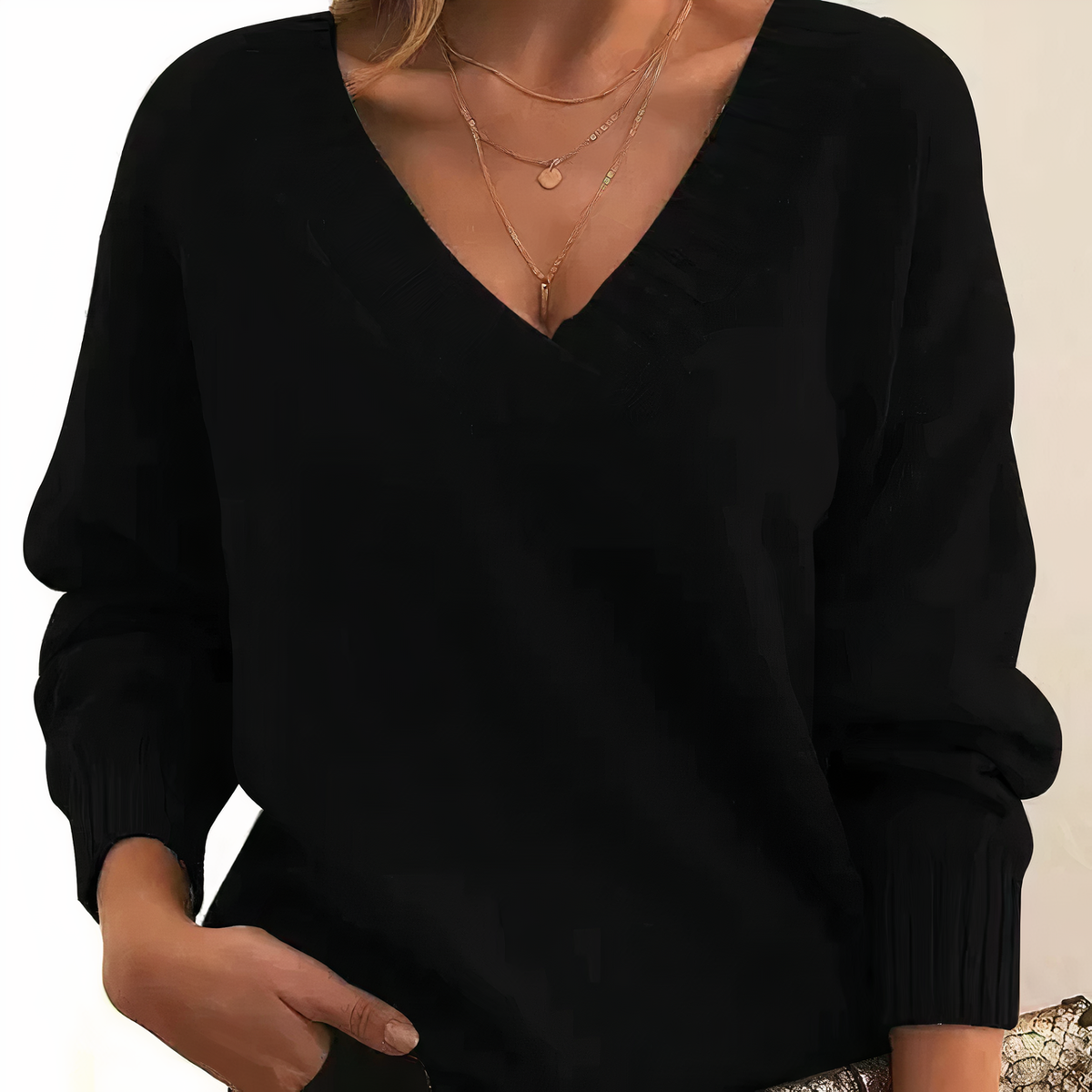 Leocadia - Schicker V-Ausschnitt-Pullover