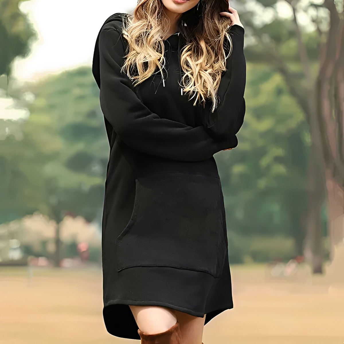 Juris - Stilvolles kurzes Kleid mit Kapuze