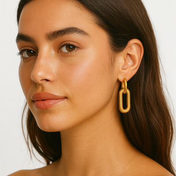 Mariz – Strahlende Cuban Chain Ohrringe