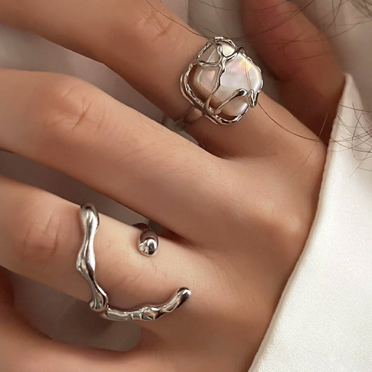 Marian – Silberring mit Perle
