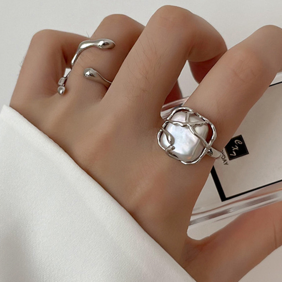 Marian – Silberring mit Perle