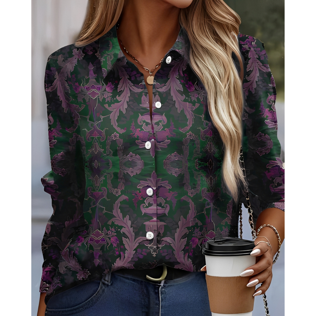 Elvie – Bluse mit gewagtem Muster