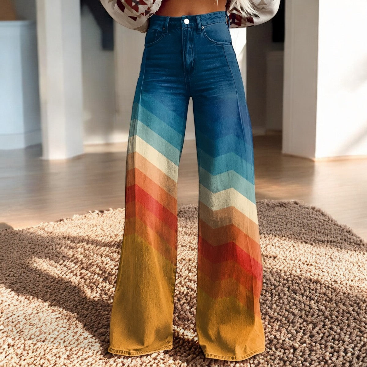 Hannah – Weite Hose mit Blumendruck